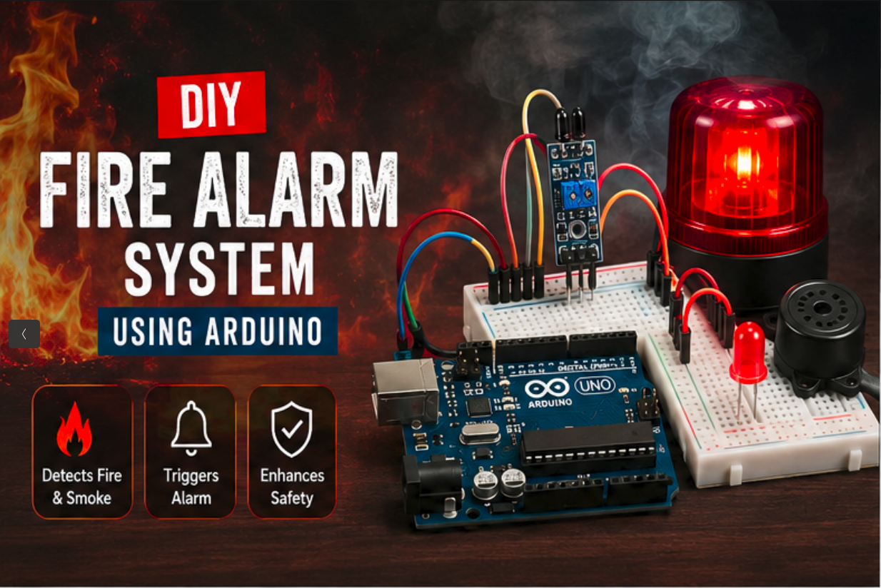 DIY Fire Alarm System Using Arduino and MQ-2 Gas Sensor